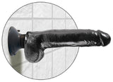 King Cock 9 In. Vibrating Cock With Balls Black King Cock