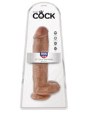 King Cock 11 In. Cock With Balls Tan King Cock