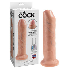 King Cock 7 In. Uncut - Flesh King Cock