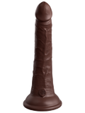 King Cock Elite 7 in. Silicone Dual Density Cock Brown