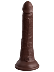 King Cock Elite 7 In. Silicone Dual Density Cock Brown