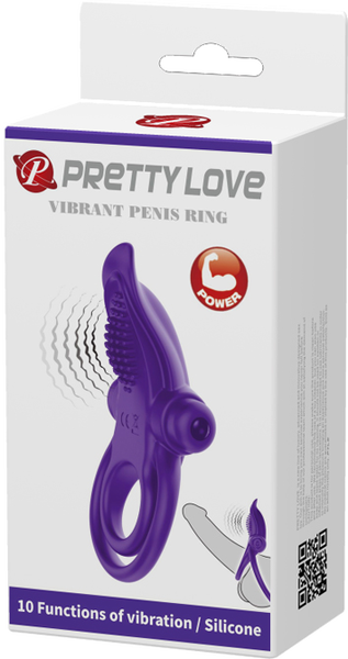 Pretty Love Vibe Penis Ring Purple