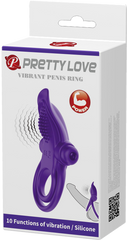 Pretty Love Vibe Penis Ring Purple