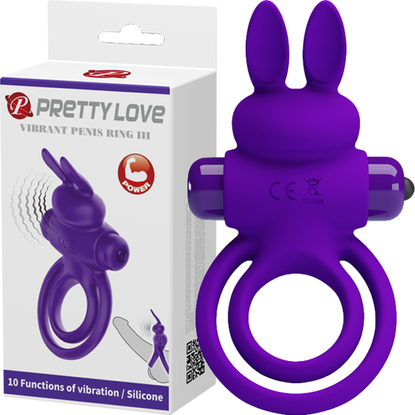Pretty Love Vibrant Penis Ring Iii Purple