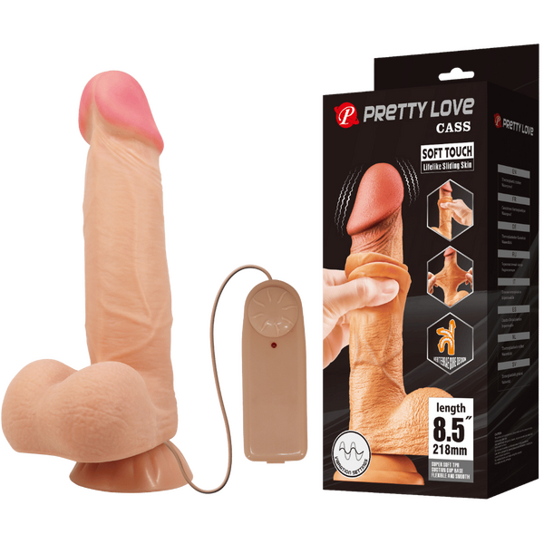 Sliding Skin Series Vibrating 8.5" (flesh)