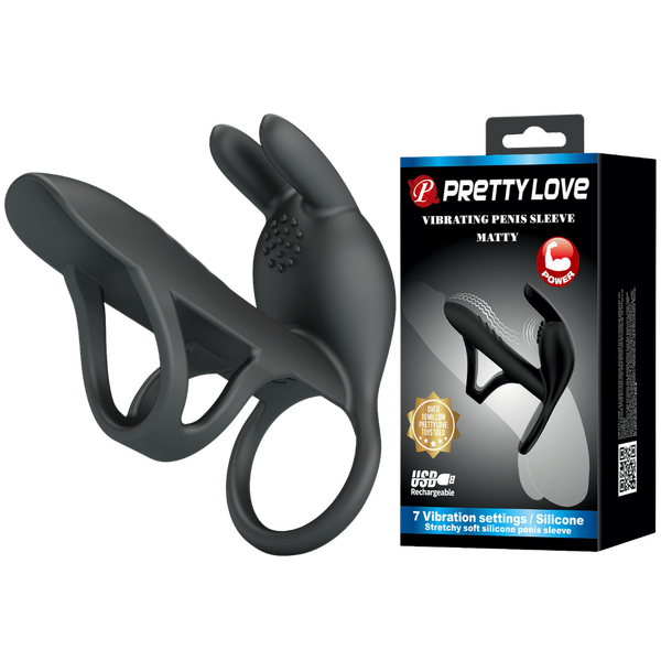 Vibrating Penis Sleeve - Matty (black)