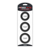 Power Plus Soft Silicone Snug Ring Black Cock Rings - Set Of 3 Sizes