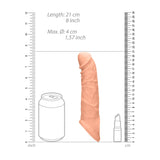  REALROCK 8'' Realistic Penis Sleeve - Flesh