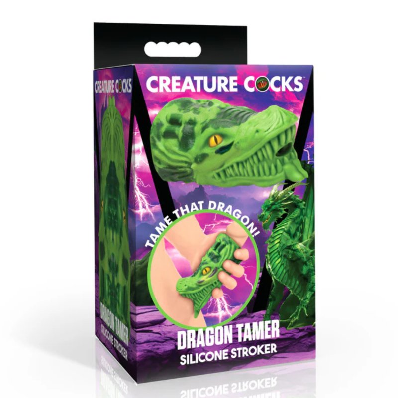Creature Cocks Dragon Tamer Silicone Stroker - Green