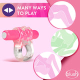 Play With Me Teaser Vibrating C-ring - Pink