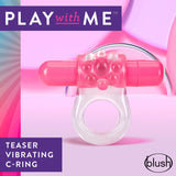 Play With Me Teaser Vibrating C-ring - Pink