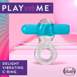 Play With Me Delight Vibrating C-Ring - Blue