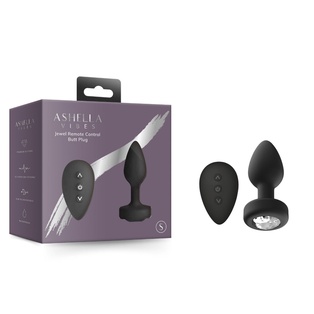 Ashella Vibes Jewel Remote Control Butt Plug Small