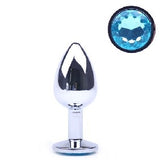 Blue Small Metallic Anal Plug