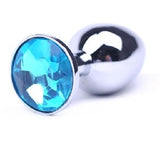 Blue Small Metallic Anal Plug