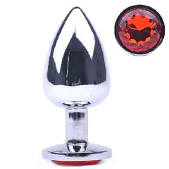 Red Large Metallic Anal Plug