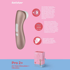 Satisfyer Pro 2+ Touch-free Usb-rechargeable Clitoral Stimulator With Vibration