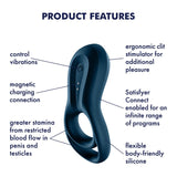 Satisfyer Epic Duo Ring App Control - Navy