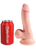King Cock + 6.5'' 3D Cock with Balls - Flesh