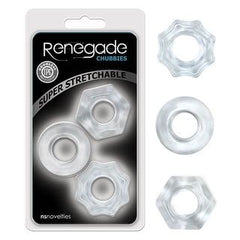 Chubbies Clear Cock Rings - Set of 3
