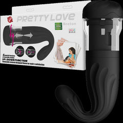 Pretty Love - Rechargeable Breton Masturbator (black)