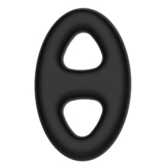 Super Soft Silicone 3 Bead Cockring Black