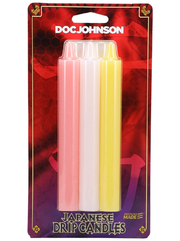 Japanese Dripcandles 3 pack Pink Whit Yellow