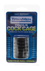 TITANMEN TOOLS - COCK CAGE BLACK DOC JOHNSON