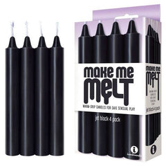 The 9's Make Me Melt Drip Candles 4-pk, Black