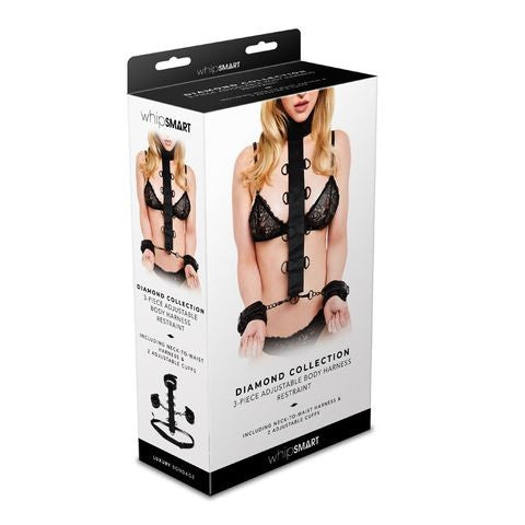 Whipsmart Diamond Restraint Set Black Restraints - 3 Piece Set