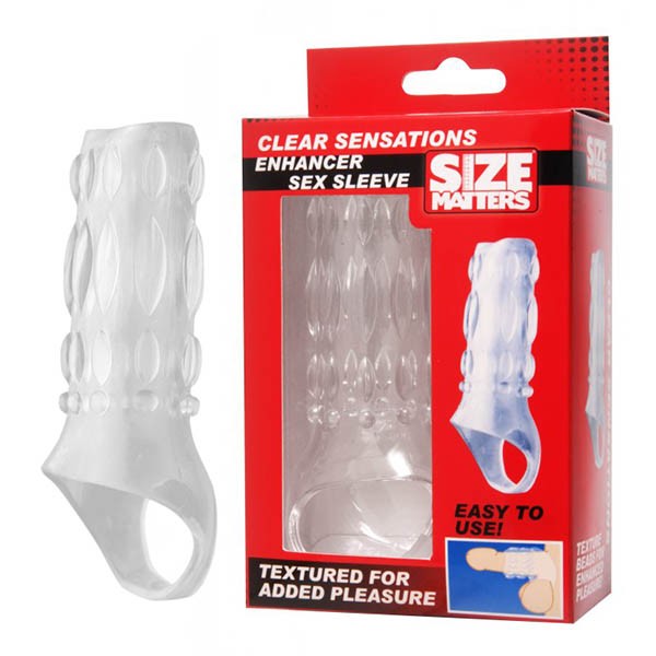 Size Matters Clear Sensations Sleeve - Clear
