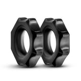 Stay Hard Nutz Black Cock Rings Set Of 2