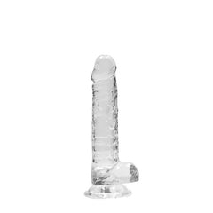 REALROCK 7'' Realistic Dildo With Balls - Clear