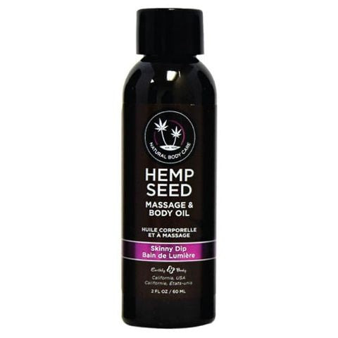 Hemp Seed Massage & Body Oil Skinny Dip (Vanilla & Faiy Floss) Scented - 59 ml Bottle