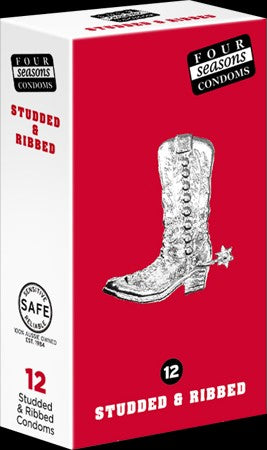 Studded &amp; Ribbed 12's Four Seasons Condoms