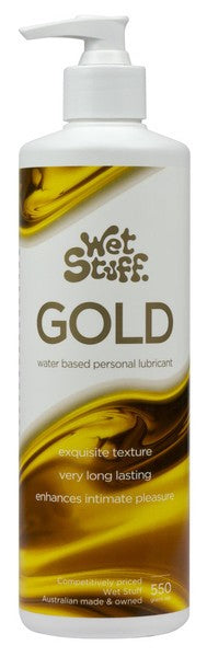 Wet Stuff Gold 550g Pump Water Base Lube Lubricant