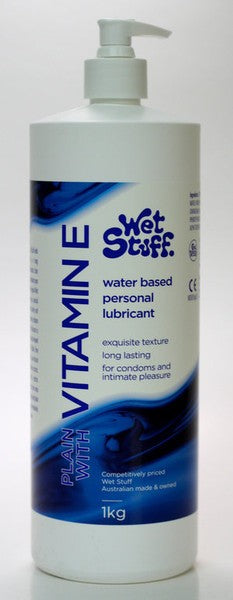 Wet Stuff Vitamin E 1kg Pump Water Base Lube