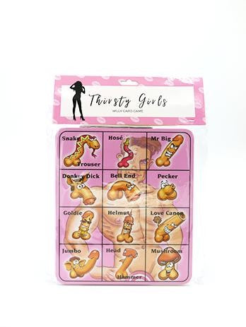 Thirsty girl Willy Bingo Playing Cards Game
