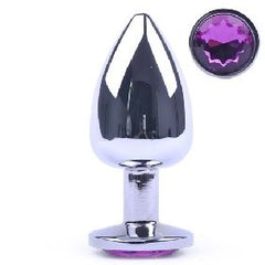 Purple Large Metallic Anal Plug