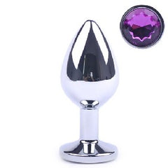 Purple Medium Metallic Anal Plug