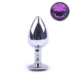 Purple Small Metallic Anal Plug