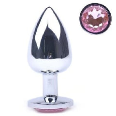 Pink Large Metallic Anal Plug